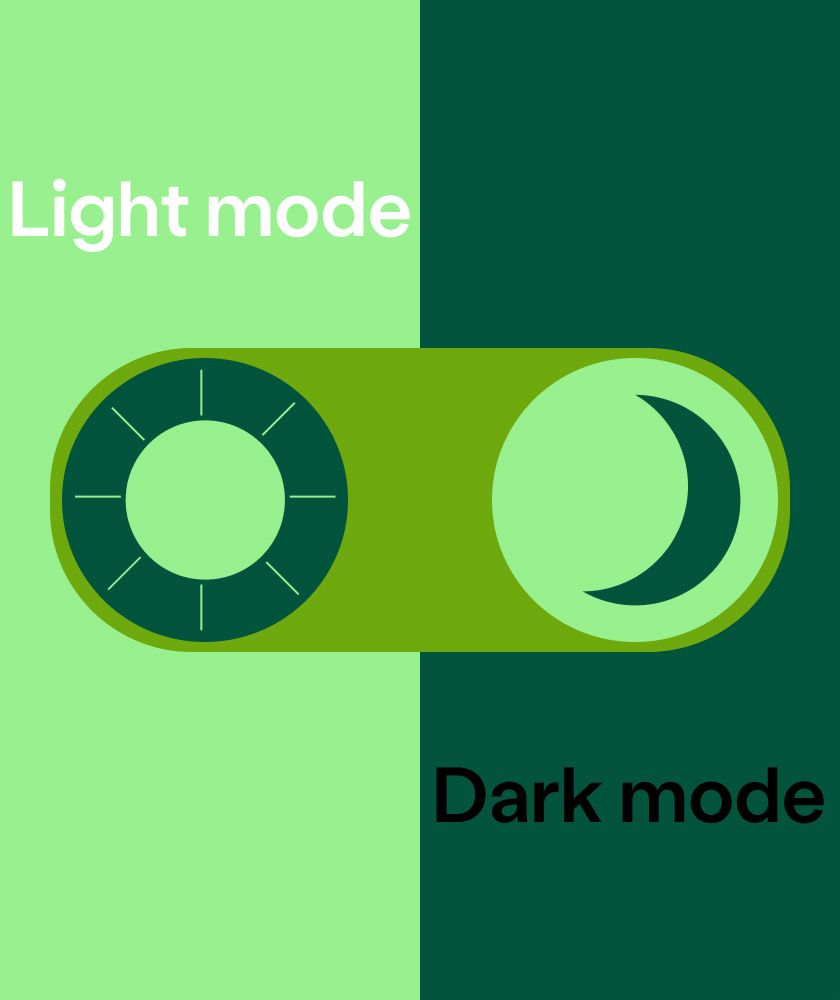 Green marketing SEO - Dark and light mode